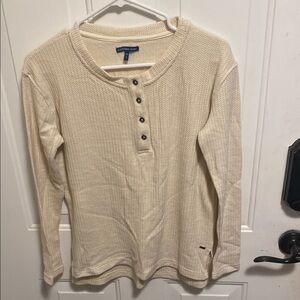 Southern Shirt Ivory Henley Top